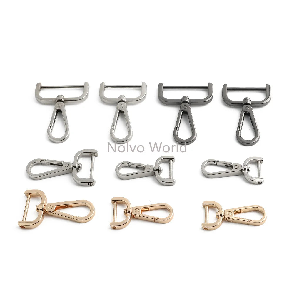 10/40/80PCS 15-20-25-32-38mm Detachable Snap Hook Swivel Clasp Rotating Buckle For Crossbody Bags Dog Collar Rope Accessories