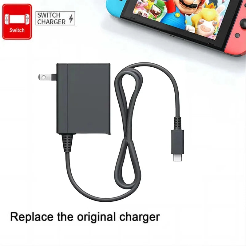 Charger for Nintendo Switch 39W AC Adapter,15V/2.6A Power Supply Fast Charger with 5FT Cord for Switch OLED/Lite Support TV Mode