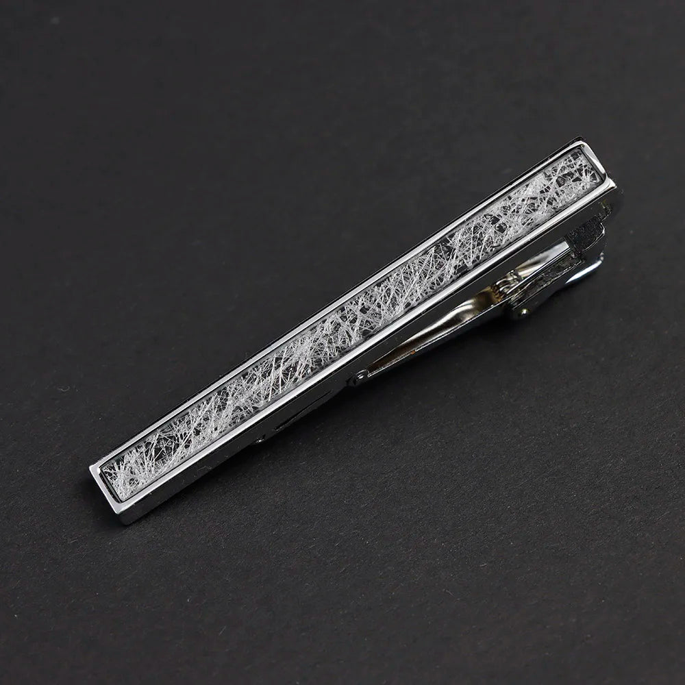 New High Quanlity Classic Golden Sliver 6cm Designer Metal Tie Clips Set Necktie Pin For Men Business Banquet Accessories Gift