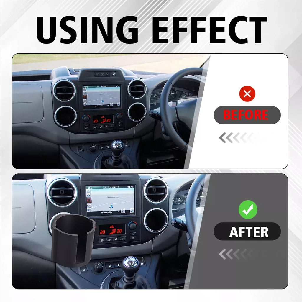 1PC Car Interior Cup Holder Mounts Phone Holder Push Storage For Peugeot Partner Citroen Berlingo Beverage Cup Holder Auto Part