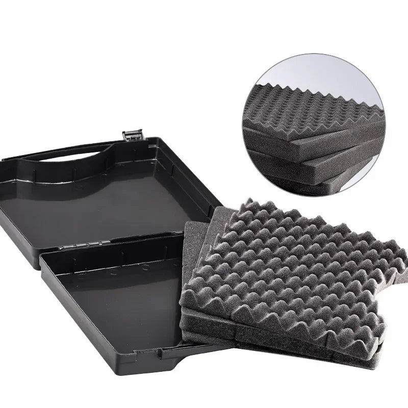 Multifunctional Hardware Toolbox, Portable Plastic Tool Case | Heavy-Duty Waterproof Instrument & Notebook Storage Box