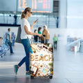 1PC Beach-Themed Printed Luggage Cover for 20 – 32-Inch Luggage; Dust and Elastic Travel Accessories to Protect Your Luggage