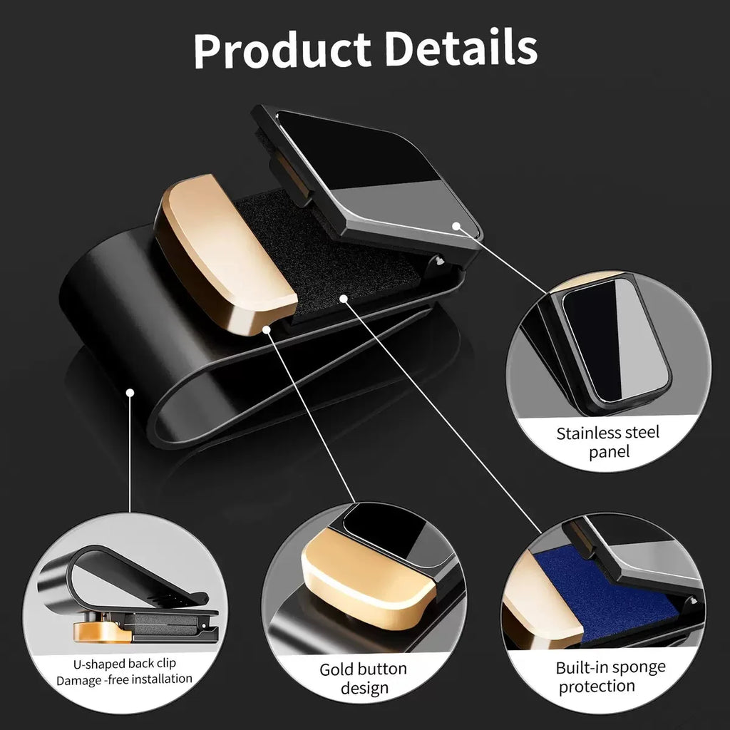 Car Sun Visor Sunglasses Clip Holder Stable Eyeglasses Hanger Card Ticket Organizer Interior Storage Clip Car Accessories