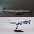 47cm Large Scale Toy Plane Air China A350 Diecast Resin Airplane Model Kit with Stand for Aviation Enthusiast Gift or Collection