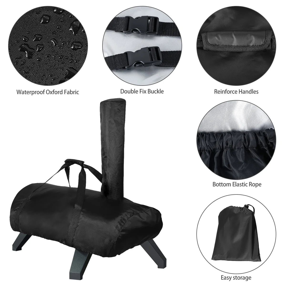 Pizza Oven Cover Compatible for Karu 12 Portable Pizza Oven Cover Heavy Duty 420D Fabric Waterproof Pizza Oven Cover