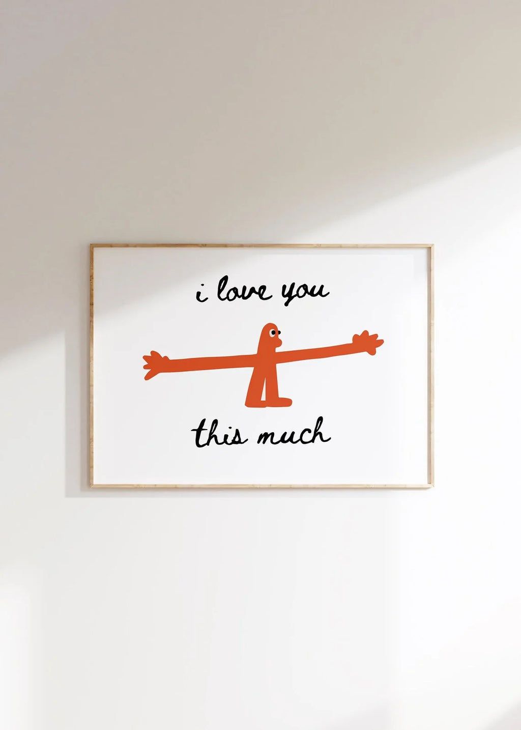 I Love You This Much Print, Nursery Print, Couples Print, Anniversary Print, Kitchen Print, Family Home Print, Happy Colourful P