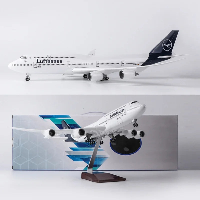 2025 New 1/150 Model Lufthansa B747 Airplane Airline Plane Model Light and Landing Gear Diecast Resin Aircraft Display Gifts