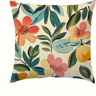 Colorful Floral patterns Double-sided Printed pillow cover Short plush Suitable living rooms bedrooms sofas throw cushion cover