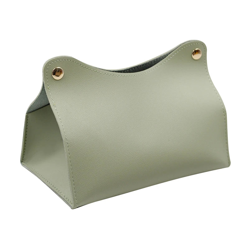 Car Tissue Box Holder  Leather Car Center Console Armrest Napkin Box Sun Visor Backseat Tissue Case