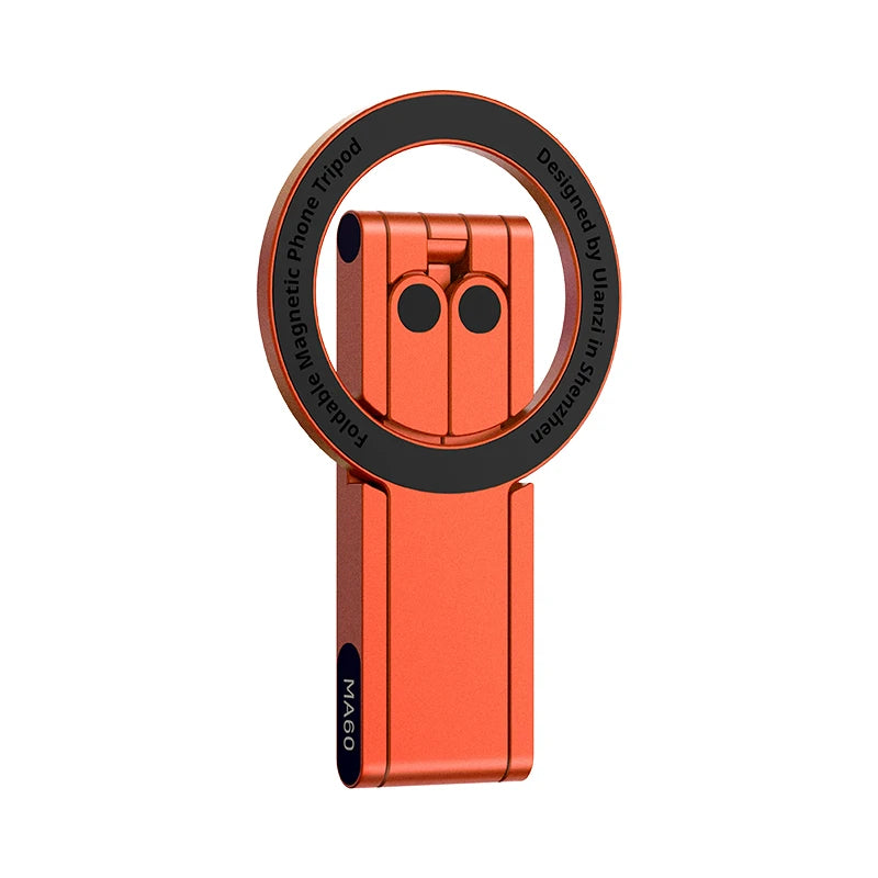 Ulanzi MA60 Foldable Magnetic Phone Tripod Handheld Selfie Phone Mount for iPhone 16 15 14 13 Android with Magnetic Ring