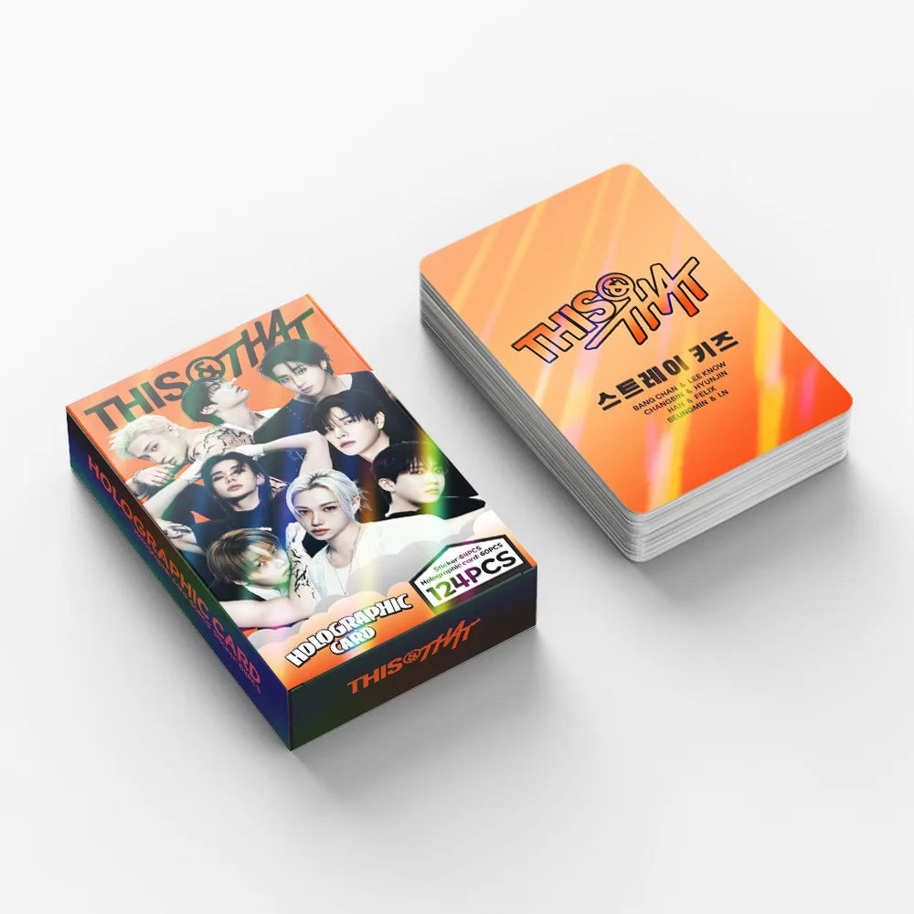 124 Laser Cards K-Pop Boy Group Mini Album THIS&THAT Flash Cards Celebrity Stickers LOMO Cards Fan Collection Gift