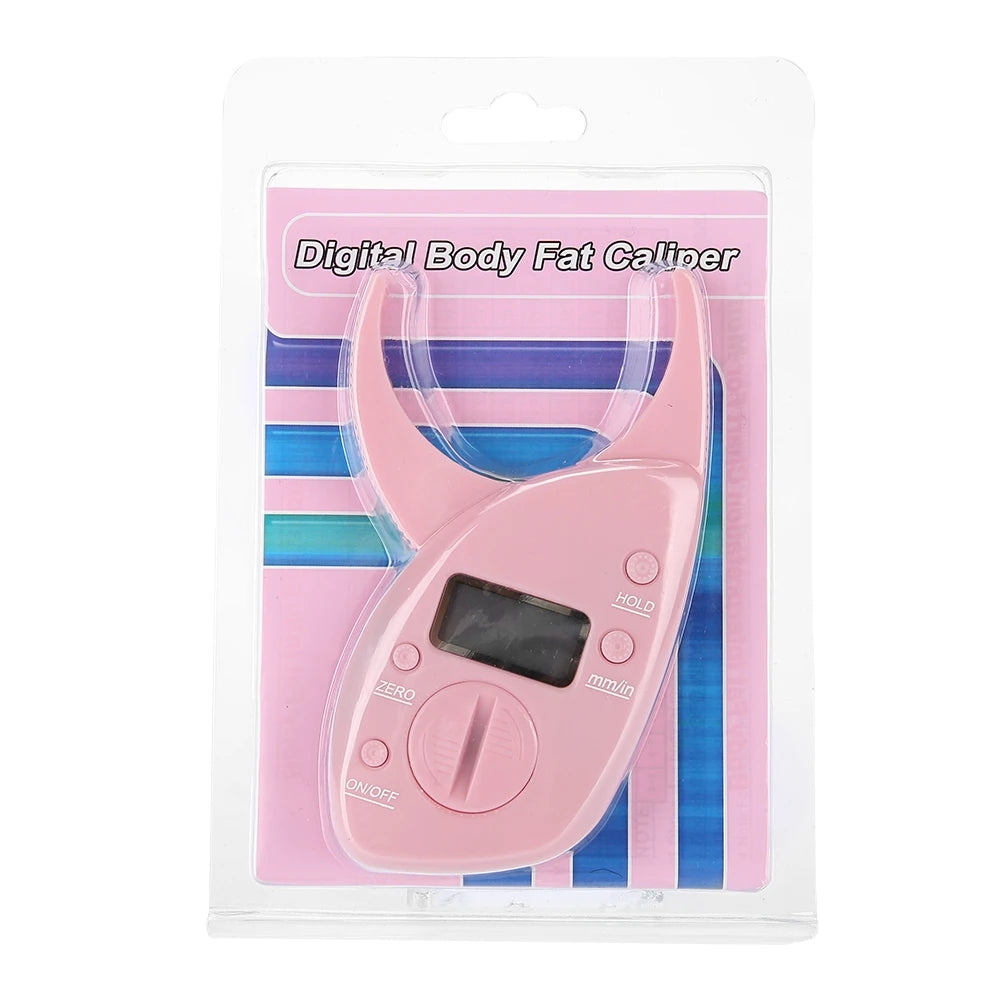 Body Fat Caliper Body Fat Loss Tester Pink Body Fat Monitors Portable Digital Skinfold Measurement Tester Measuring Caliper