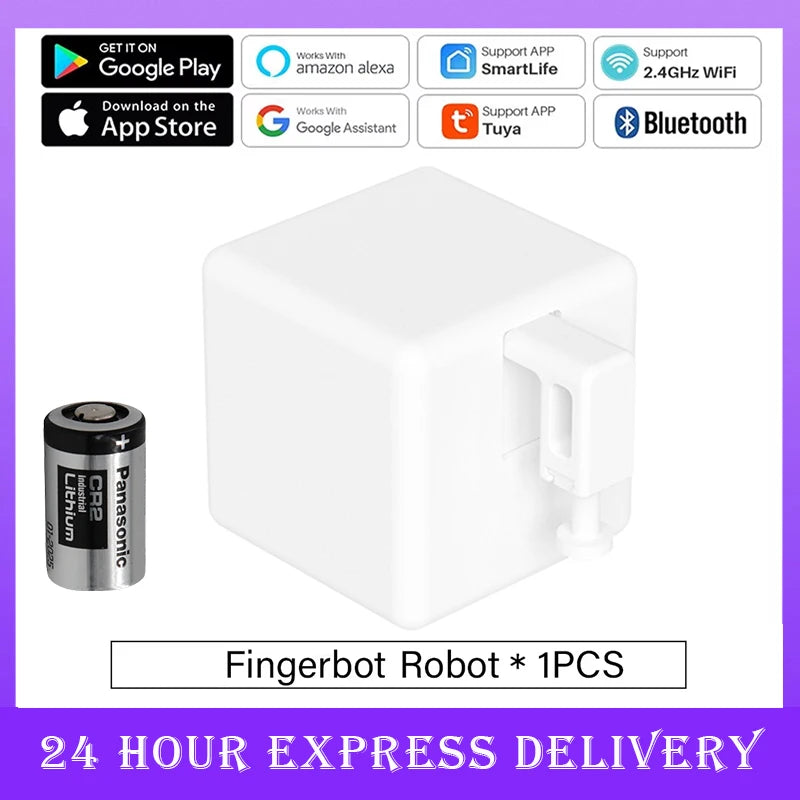 Tuya Zigbee 3.0 Bluetooth Smart Fingerbot Switch Remoter Garage Curtain Button Robot Pusher for Alexa Google Home Voice Assitant