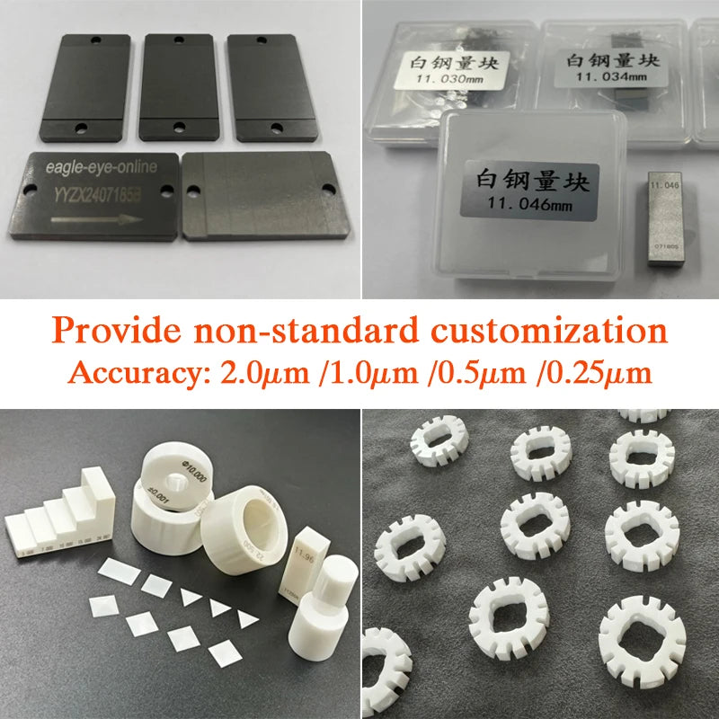 11pcs,0.5/1/2/3/4/5/6/7/8/9/10mm Length,High Speed Steel Block Gauge,0 Grade,Custom Gauge Available