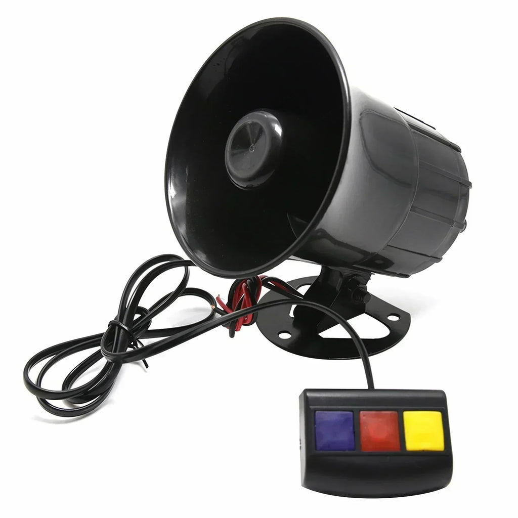 12V 3 Tone Sound Loud Car Horn Motorcycle Warning Alarm Police Fire Siren Horn Speaker Automotive Accessories 20W Accessory