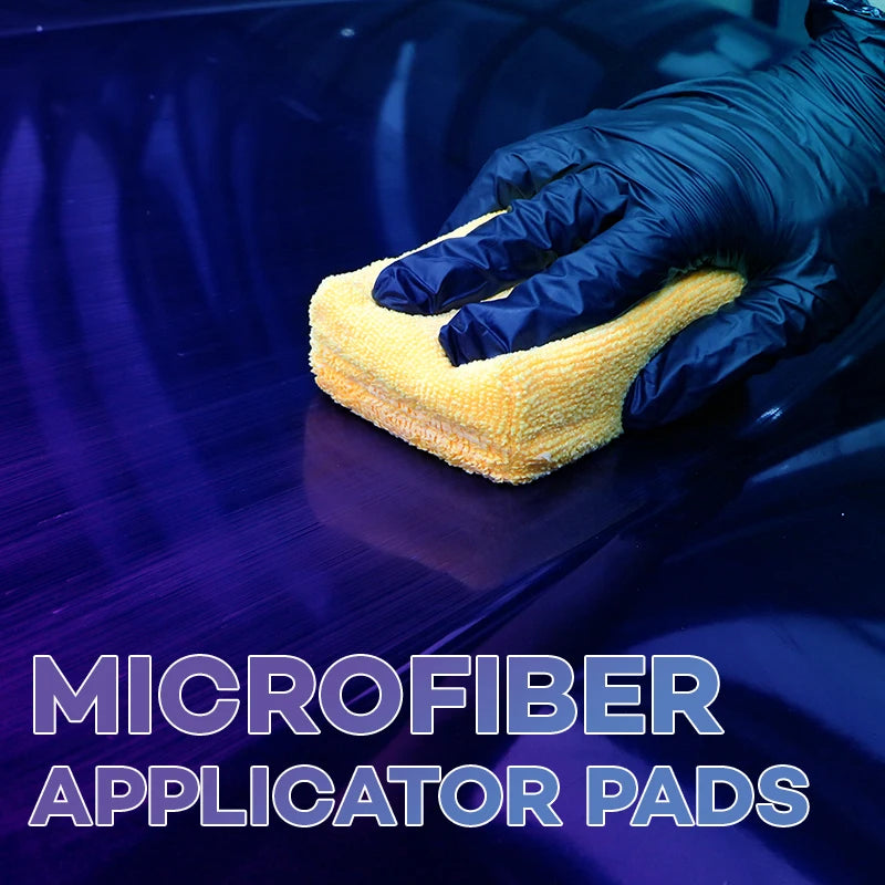 Microfiber Applicator Pads, Premium Microfiber Sponge, Car Wash Sponge and Cleaning Pads, Perfect for Effortless Wax, Sealant