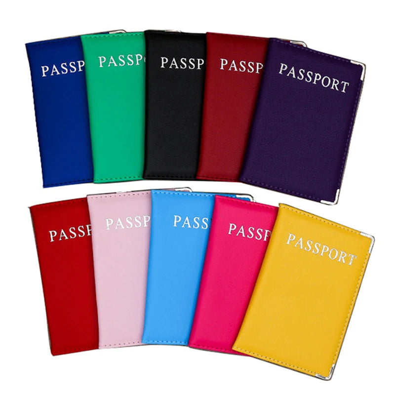 1PC Pink Travel Passport Cover Women Pu Leather Cute Holder Passport Case Lovely Girl Passport Bags Travel Covers for Men Unisex