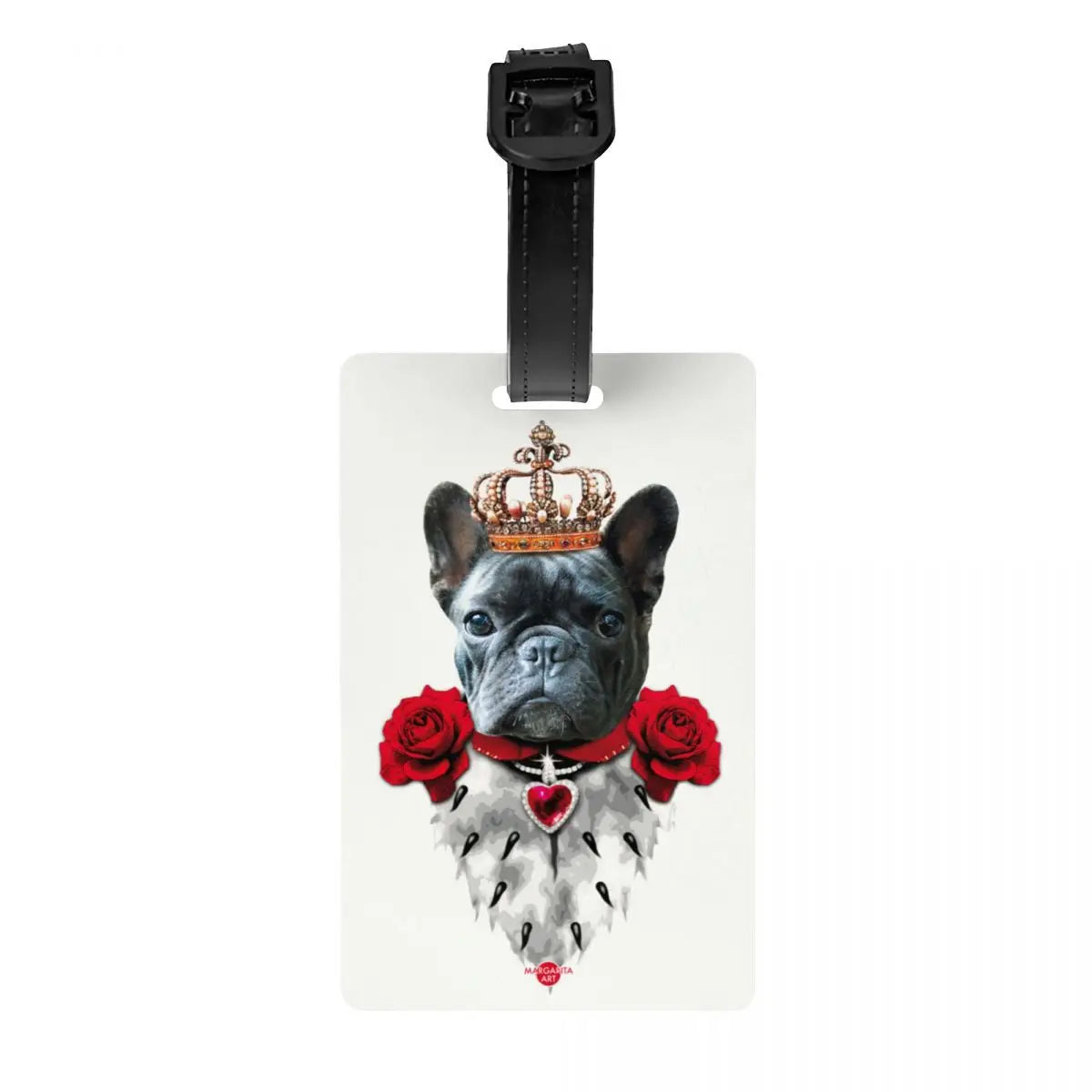 Funny Frenchies French Bulldog Luggage Tag for Suitcases Fashion Dog Animal Baggage Tags Privacy Cover Name ID Card