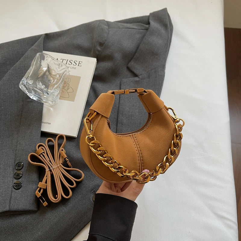 Vsper Exquisite Round Mini Top-handle Bags With Golden Chain Luxury Designer Handbags Small Shoulder Cross Body Coin Purses 2026