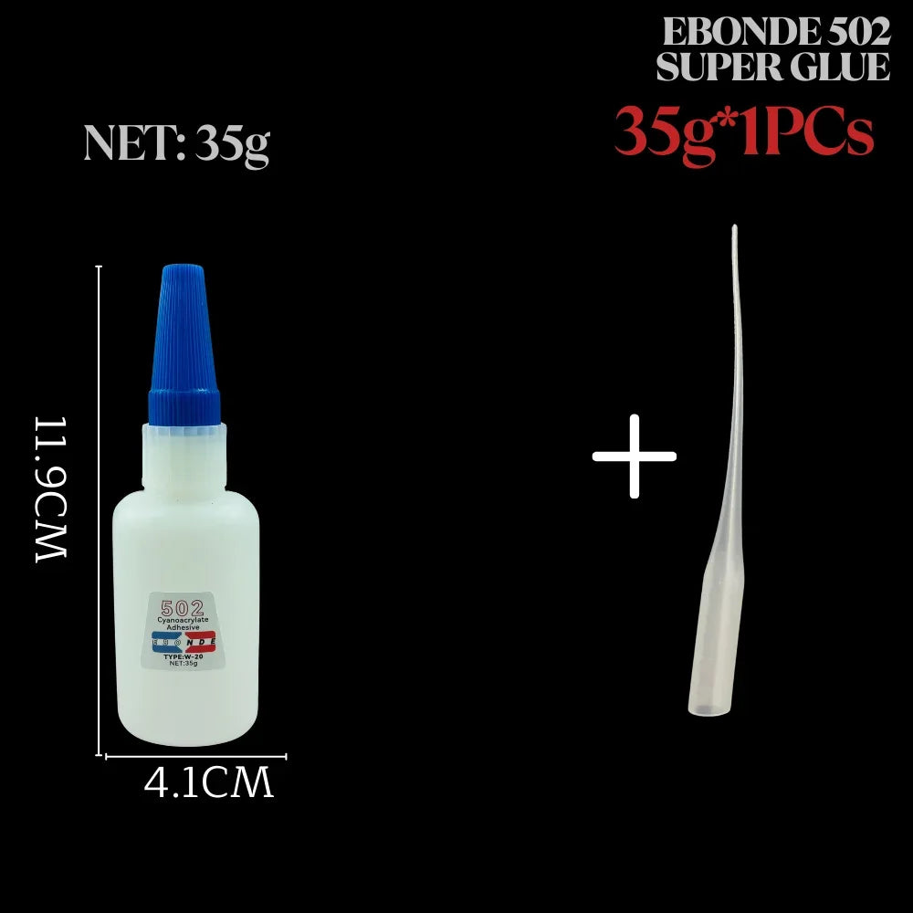 502 Super Glue Cyanoacrylate Instant Strong Quick Dry Adhesive for Caremic Plastic Crafts Jewelry Toys Shoes 10/20/35/50/100g