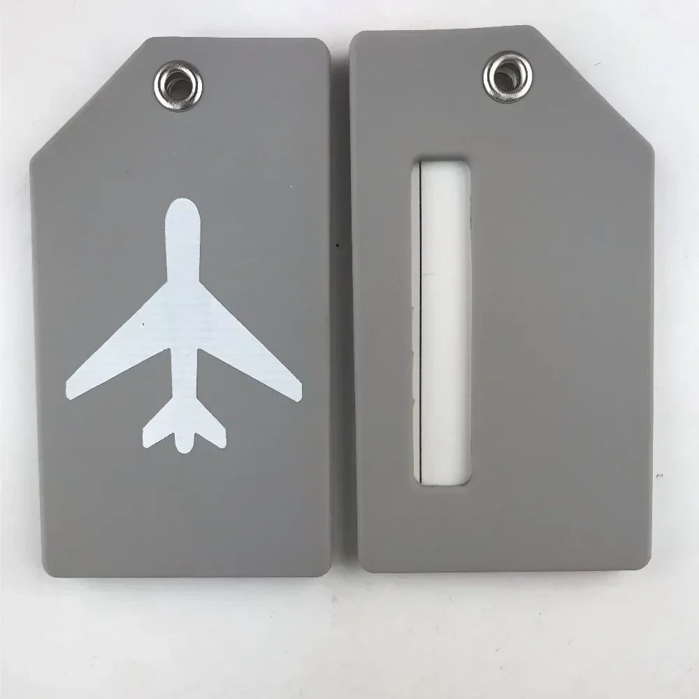 Color Fashion Silicone Luggage Tag Men Women Boarding Baggage Name Tag Suitcase Address Label Holder Portable Travel Accessories