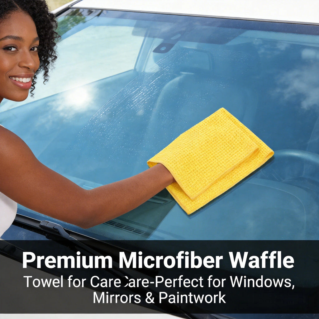 Microfiber Waffle Towel Car Drying Glass Cleaning Cloth Absorbent Lint Free for Auto Detailing Car Wash Wipe