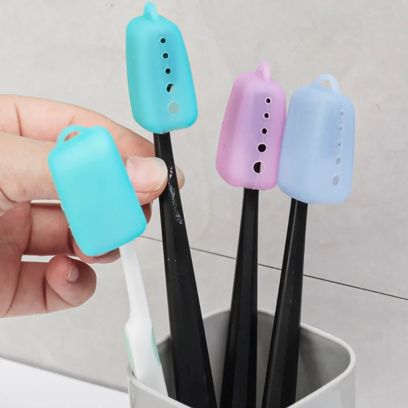 20/1PCS Silicone Toothbrush Head Cover Holder Travel Hiking Camping Portable Brush Protect Storage Organizer Dustproof Cap Case