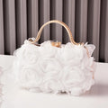 Popular flower dinner bag bridal wedding dress white dress bag partybag