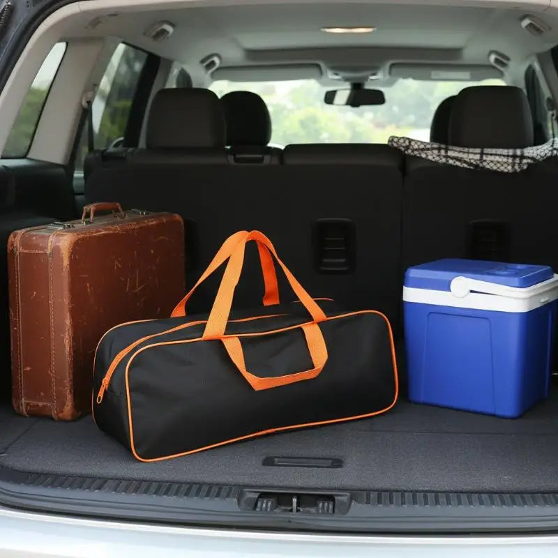 Portable Car Tool Storage Bag Car Vacuum Cleaner Storage Box Wear-Resistant Zipper Storage Box Garage Waterproof Tool Kit