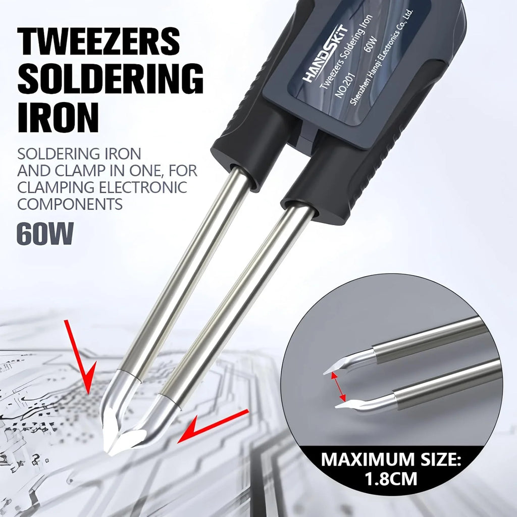 T12 Soldering Station Tweezers Handle For Handskit STM 32 Soldering Station Temp Adjust MotoClean Home Electronics Repair Tool