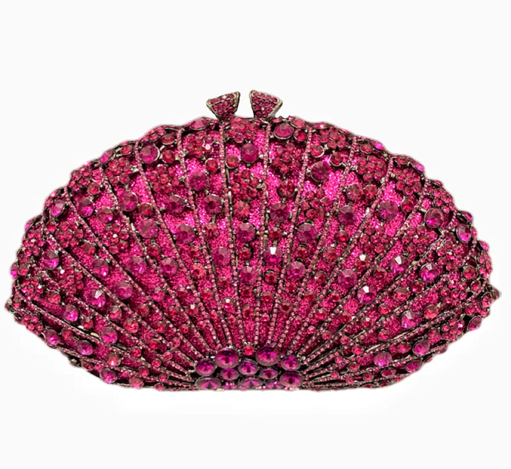 Fan Women Full Crystals Handbags for Dinner Party Luxury Diamond Evening Bag Wedding Bridal Purses Gala Banquet Gems Purse