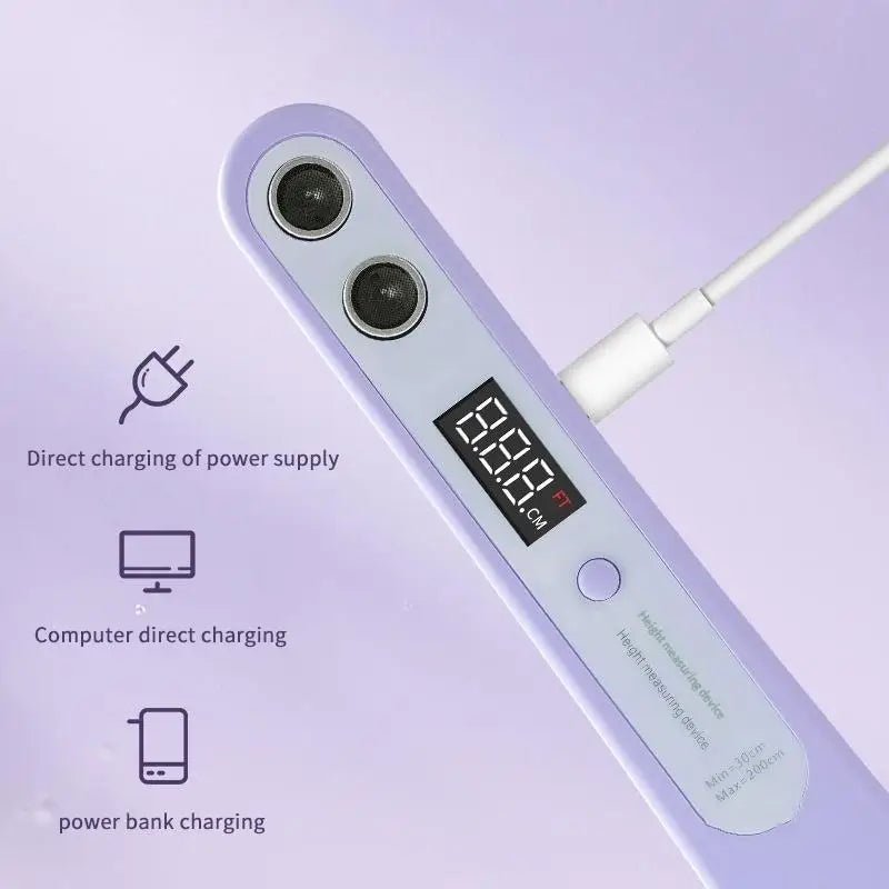 Portable Digital Ultrasonic Height Meter High Precision Electronic Height Measuring Tool For Kids Household Use