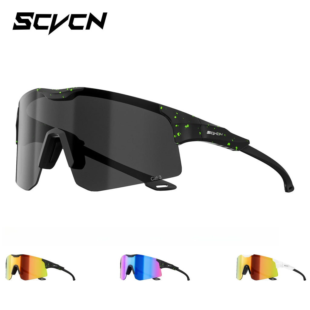 SCVCN Sports Sunglasses Cycling Glasses MTB Riding Speed Skating UV400 Fishing Goggles Man Woman Bike Bicycle Hiking Eyewear