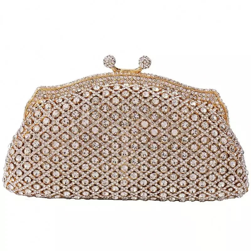 Sparkling Party Bags Luxury Banquet Wedding Engagement Full Diamond Crystal Bag Girl Birthday Photo Clutch Bag Rhinestone Purse