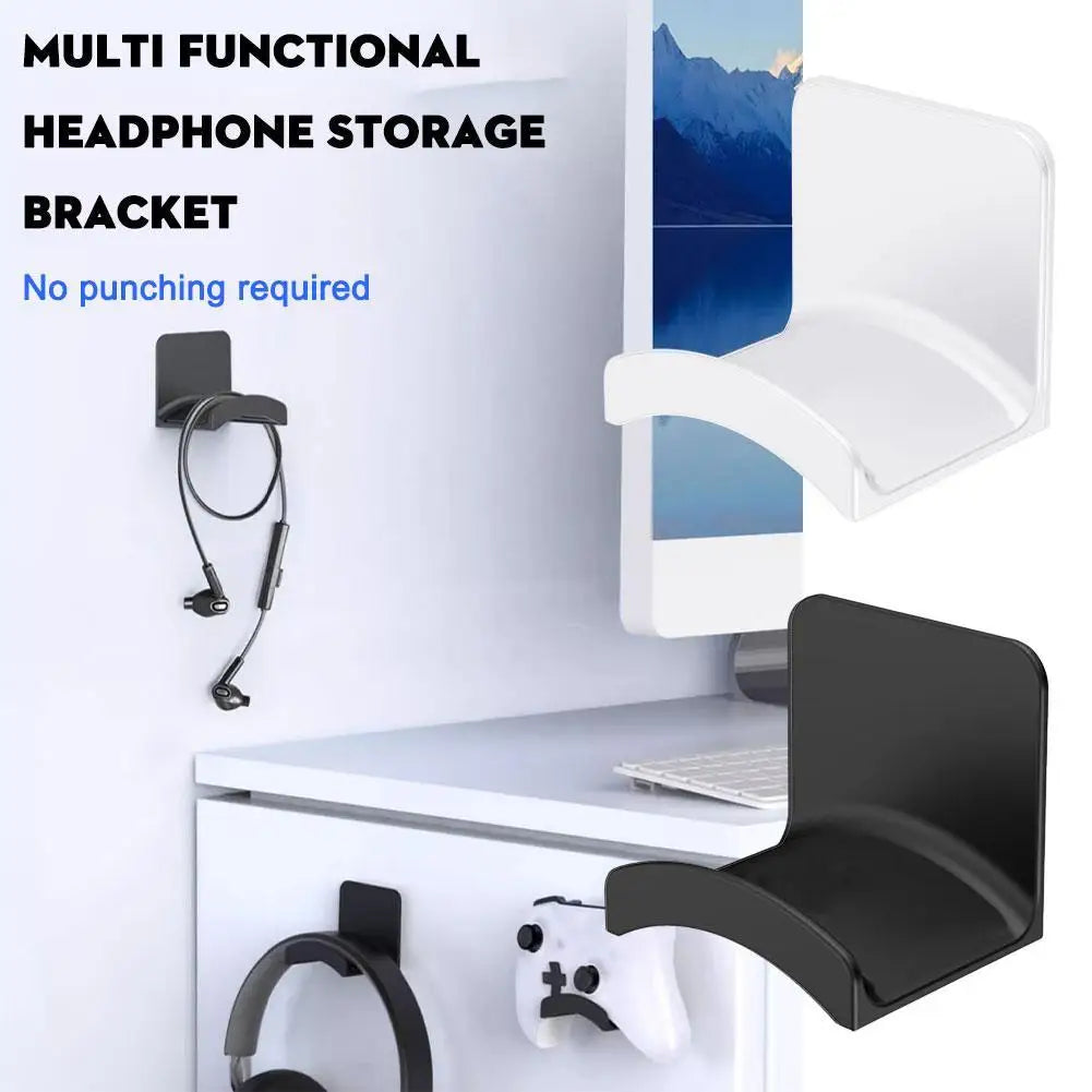 Under Desk Headphone Stand Universal Wall Mount Gaming Controller Holder Headset Display Rack Earphone Hook