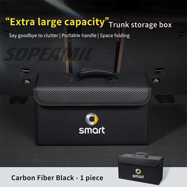 Car Trunk Organizing And Storage Box For Smart Fortwo 451 450 452 453 EQ Forfour Roadster Forjeremy Auto interior Accessories