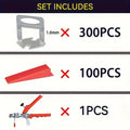 270Pcs Clips and 90Pcs Plastic Tile Leveling System with 1 Pliers Tool (Also Available as Individual Accessories) - Reusable Wedges, Professional Spacing and Alignment Kit, for Ceramic Floor and Wall Tile Installation