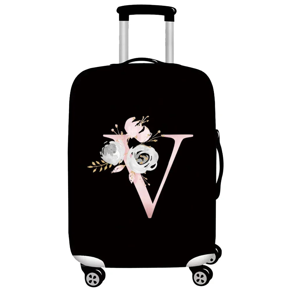 Thick Elastic Luggage Protective Cover Suit for 18-32 Inch Suitcase Covers Trolley Cover Travel Accessorie Pink Flower Series