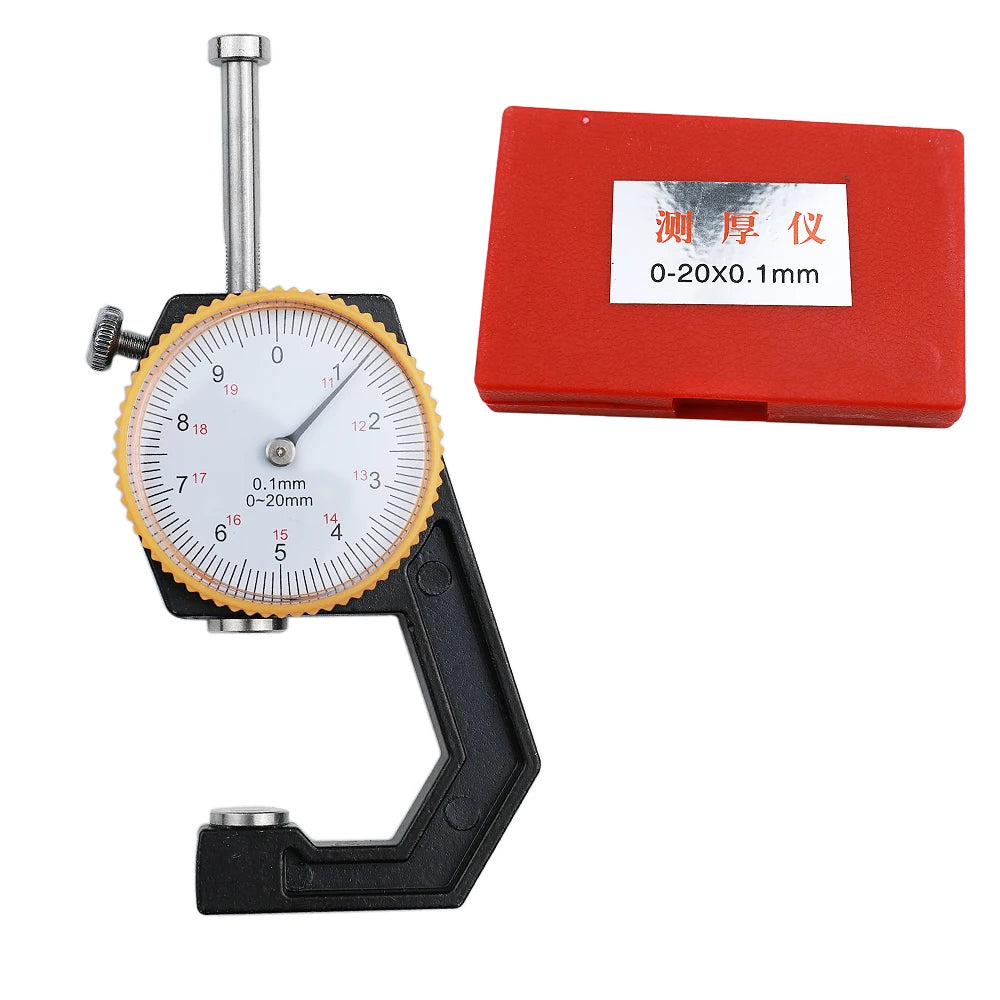 Portable Mini Precise Digital Thickness Gauge Meter Tester Micrometer Big Head 20mm Large LCD Electronic Dial Indicator