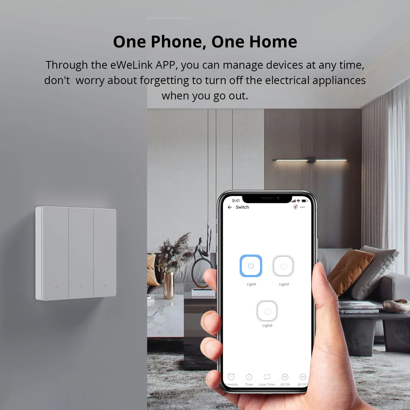 SONOFF M5 Matter SwitchMan WiFi Wall Switch Push Button Switch 120 Type Switch Frame Work with Alexa Google Homekit Alice
