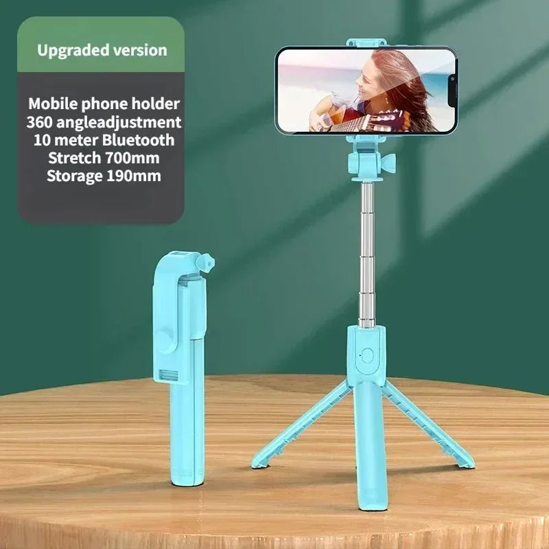 Selfie Stick with Light Wireless Tripod Stand Bluetooth Remote Extendable for iPhone Android Phone Live Streaming Vlog