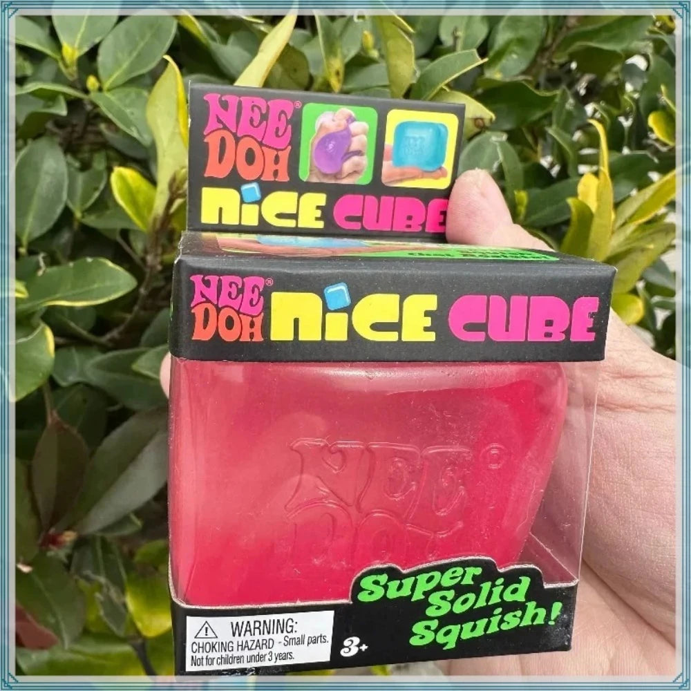 New Nee Doh Nice Cube Sensory Soft Soothing Stress Toy Soft Squeeze Fidget Office Anxiety Relieving Toy
