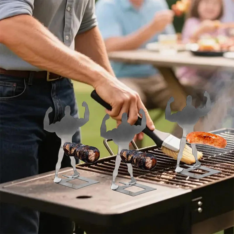 Stainless Steel Hot Dog Sausage Grill Long Handled Reusable Sausage Grill Basket Outdoor Camping Barbecue Tool Dishwasher Safety
