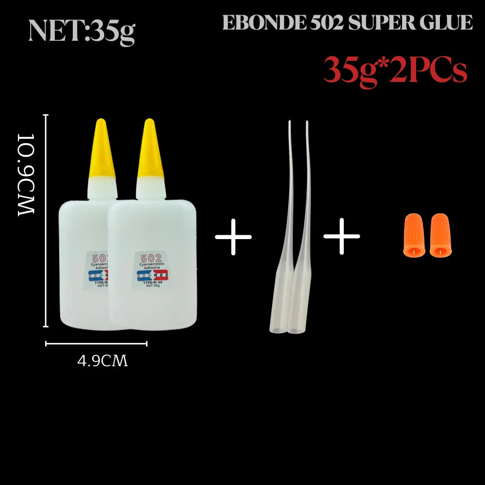 502 Thin Liquid Super Glue Cyanoacrylate Instant Strong Quick Dry Adhesive for Ceramic, Metal, Wood, Rubber, Plastic 3g/15g/35g