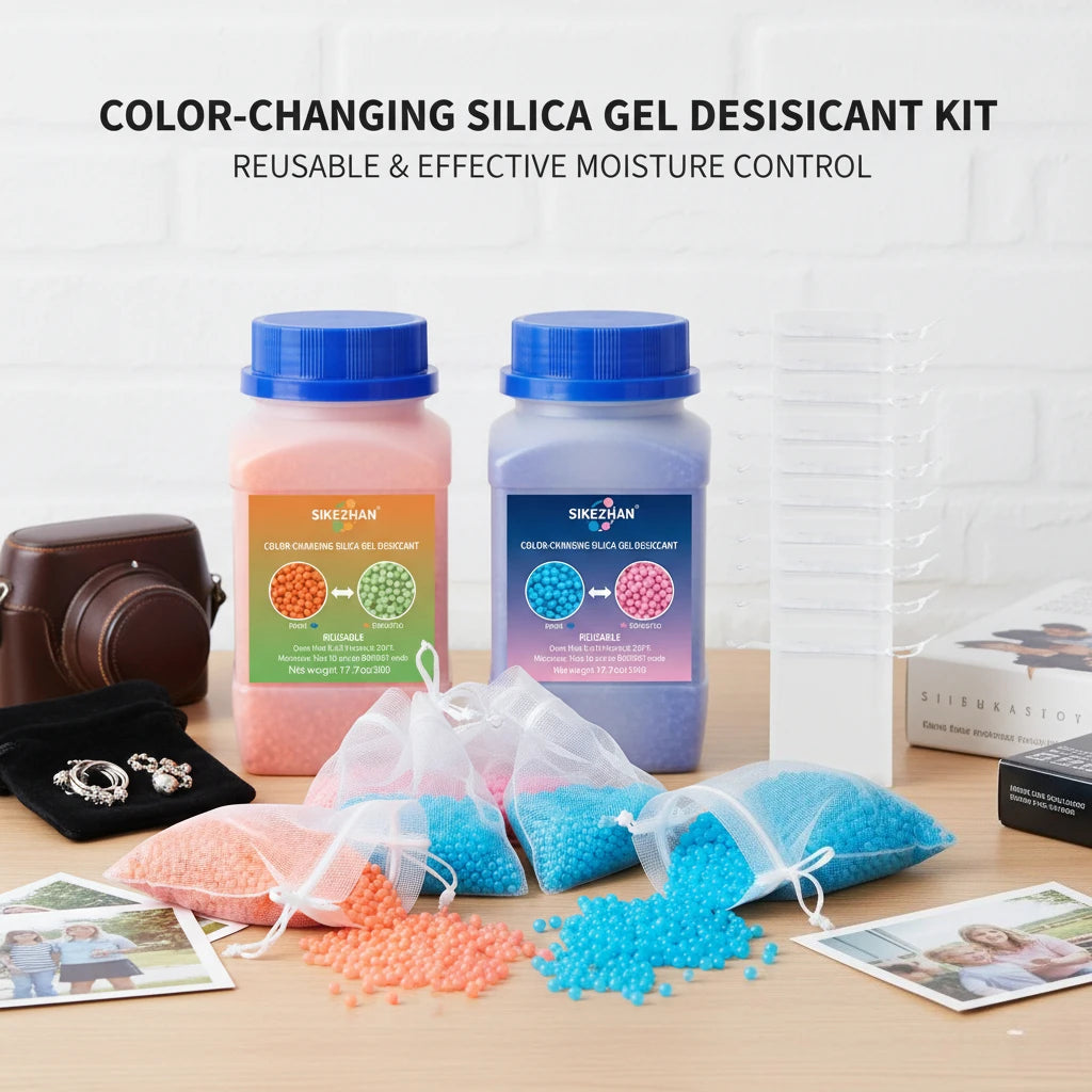 Reusable Silica Gel Desiccant Beads Orange Blue Indicating Moisture Absorber Dehumidifier For3D Printer Electronics Jewelry3-5mm