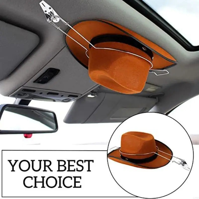 G99F Cowboy Hat Rack Car Hat Hook Hanger Cowboy Hat Holder Hat Clip Hanging Rack