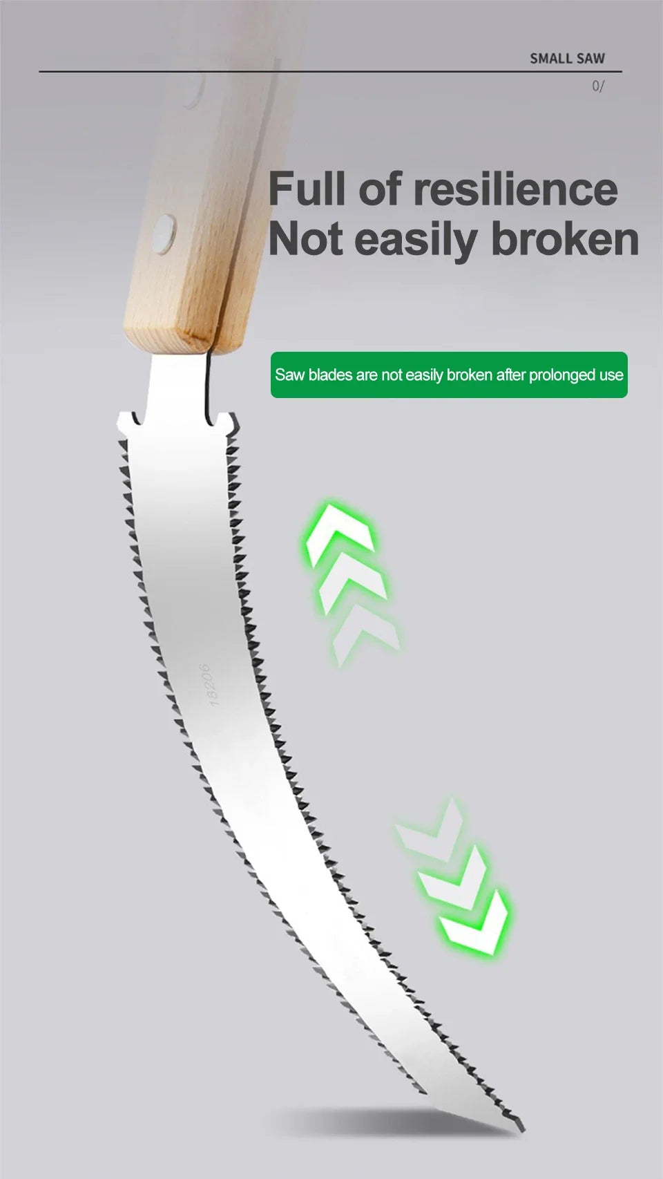 Japanese Style Hand Saw with Non-slip Wooden Handle Pull Type Flexible Flush Cut Woodworking Cutting Tool for Woodcraft