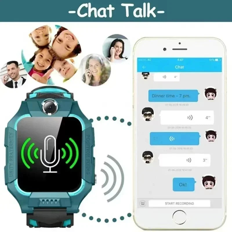 Lenovo electroni Children Camera Smart Watch 5G GPS Location Sim Card Call SOS Waterproof reloj inteligente niños Boy Girl Gift