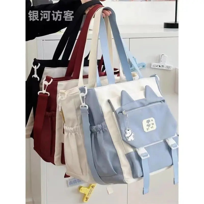 Japanese Girls' College Cute Shoulder Bag Student Classroom Bag Large Capacity Versatile Crossbody Bag