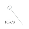 10PCS Reusable Thick Vertical Barbecue Skewers Family Set for Grilled Meat And Vegetables Lamb Kebab Needles